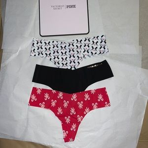 3pcs SMALL Victoria's Secret THONG No Show Panties